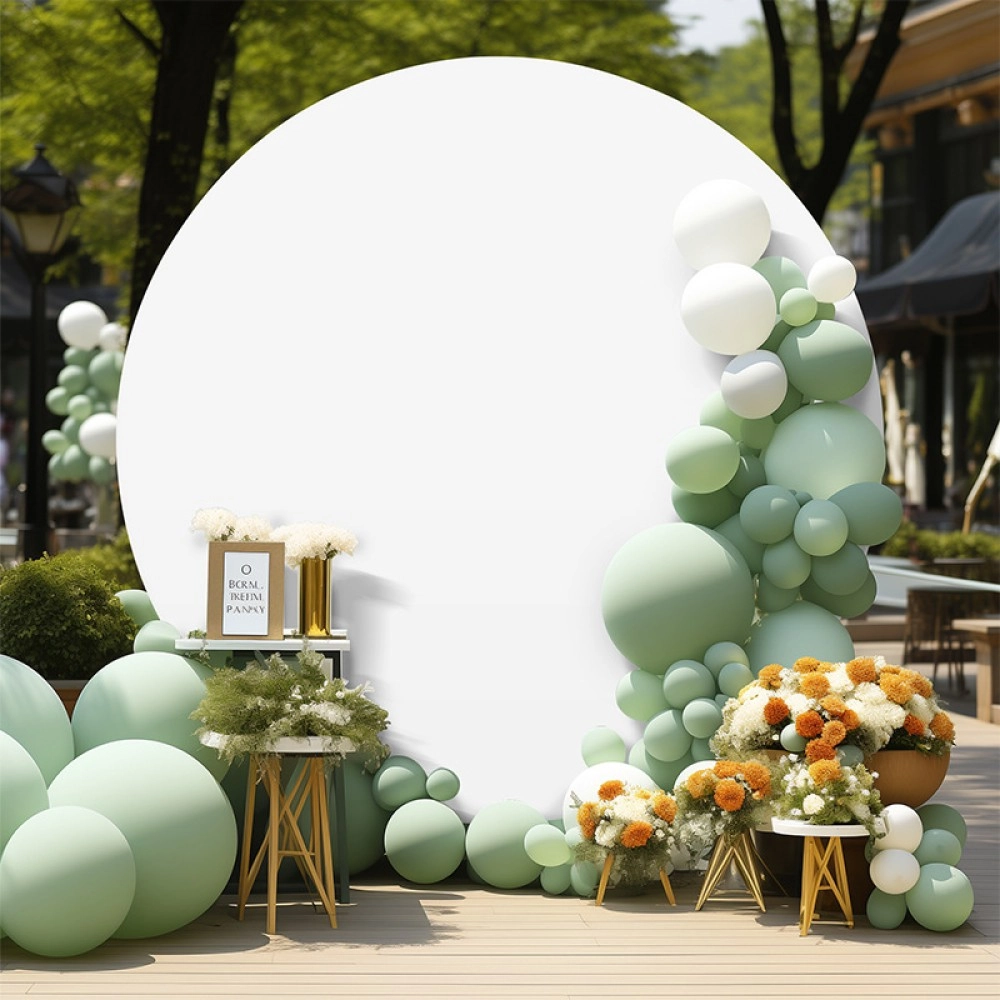 Solid color round background cloth cover wedding festival party decoration photo background cloth