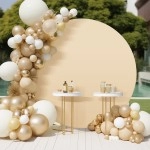 Solid color round background cloth cover wedding festival party decoration photo background cloth