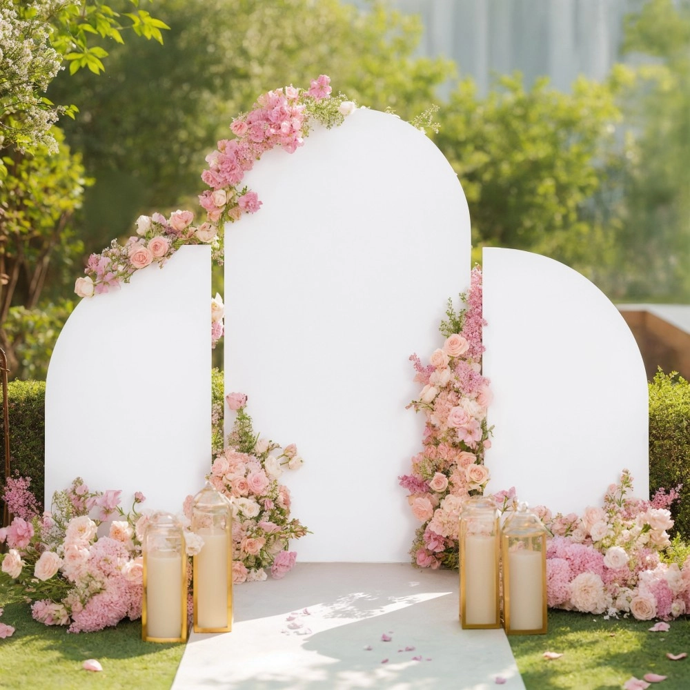 Three-piece arch photo backdrop 1pcs7.2ft semicircular 2pcs5ft half-moon backdrop decoration