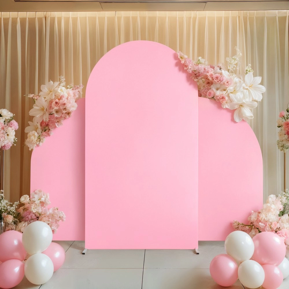 Three-piece arch photo backdrop 1pcs7.2ft semicircular 2pcs5ft half-moon backdrop decoration