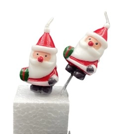 Christmas decoration Santa Claus candles creative atmosphere Christmas birthday candles