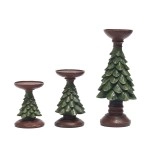 Retro Christmas tree candle holder ornaments home living room desktop decoration crafts resin candle holder