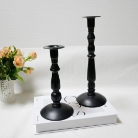 Retro black iron paint candlestick home decoration aromatherapy candle candlestick