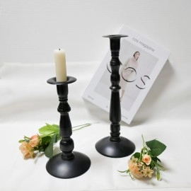 Retro black iron paint candlestick home decoration aromatherapy candle candlestick