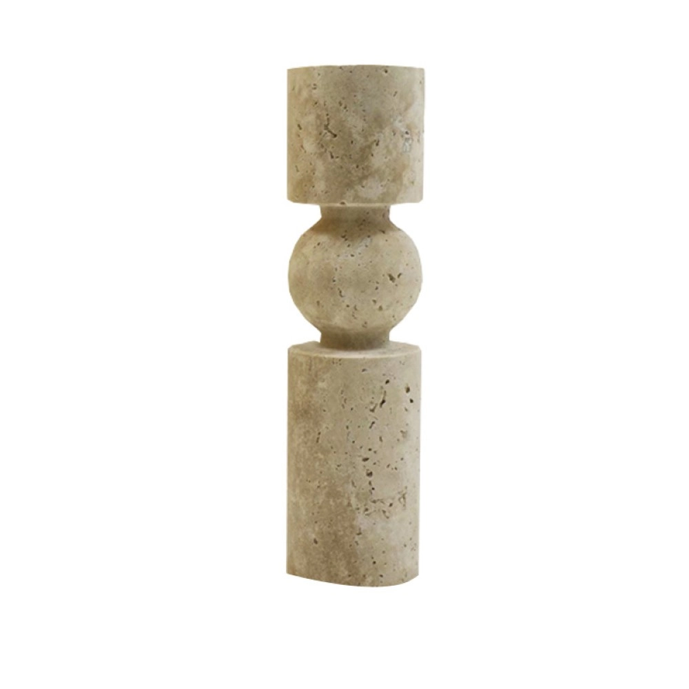 Creative light luxury style natural stone yellow cave stone candlestick ornaments