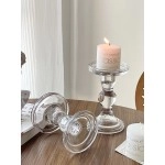 Roman column glass candlestick French retro ornaments decoration