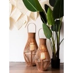 Retro floor candlestick natural bamboo lantern model room garden hall decoration ornaments