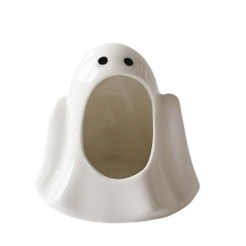 Ceramic ghost candlestick funny cute Nordic Halloween gift creative candle holder ornaments