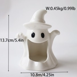 Ceramic ghost candlestick funny cute Nordic Halloween gift creative candle holder ornaments